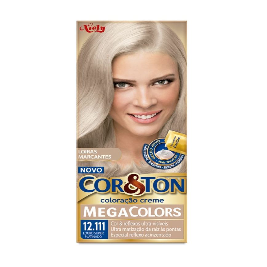 Tintura Cor&ton Mega Colors Louro Super Platinado 12.111