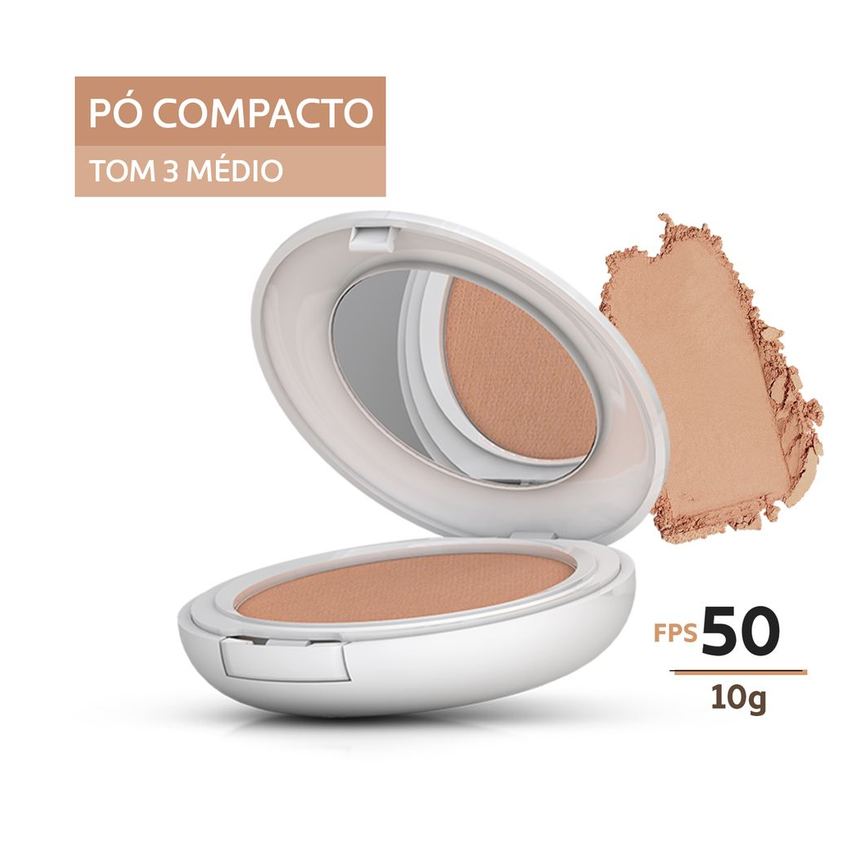 Protetor Solar Facial Episol Color FPS50 Morena Pó Compacto 10g
