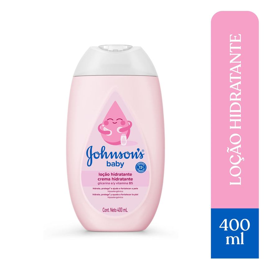Loção Hidratante Infantil Johnson's Baby Uso Diário Hipoalergênico 400ml