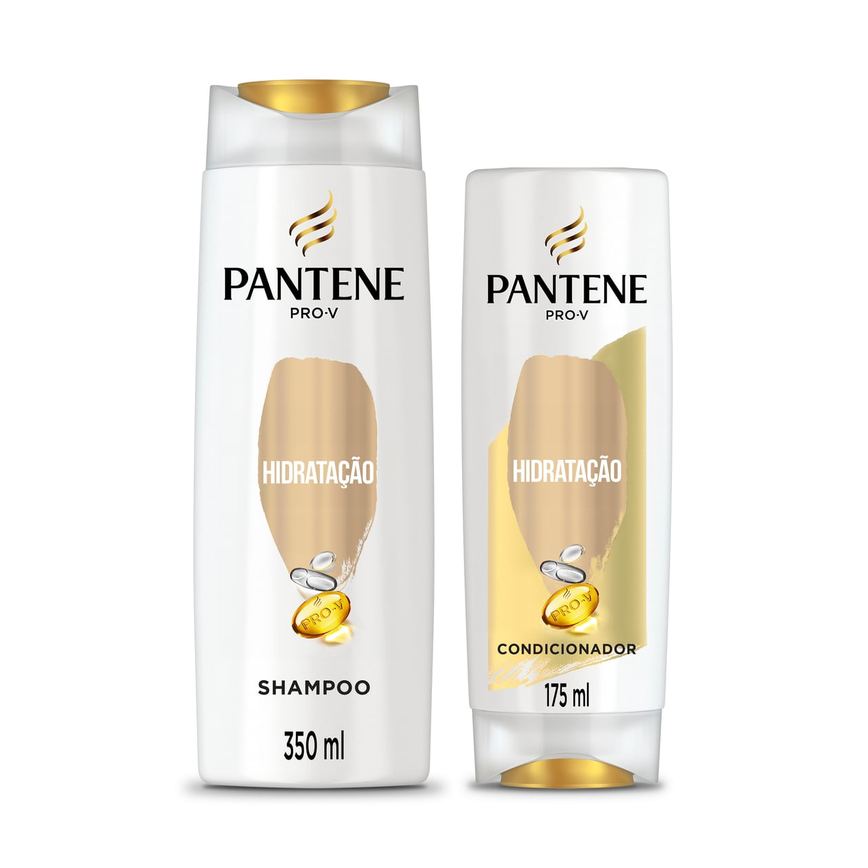 Kit Shampoo Pantene Pro-V Hidratação 350ml 1 Unidade + Condicionador Pantene Pro-V Hidratação 175ml 1 Unidade
