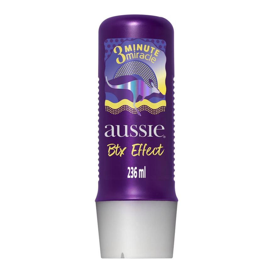 Creme de Tratamento Capilar Aussie 3 Minutos Milagrosos Btx Effect Fios Nutridos e Alinhados 236ml