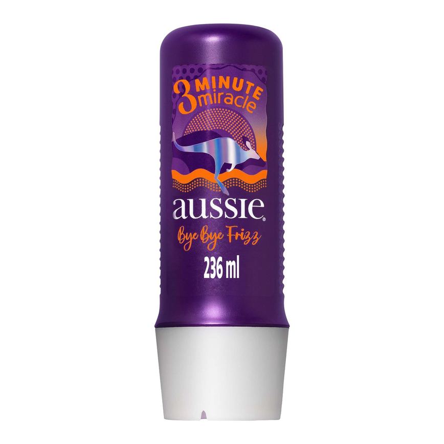 Creme de Tratamento Capilar Aussie 3 Minute Miracle Bye Bye Frizz Maciez e Brilho 236ml