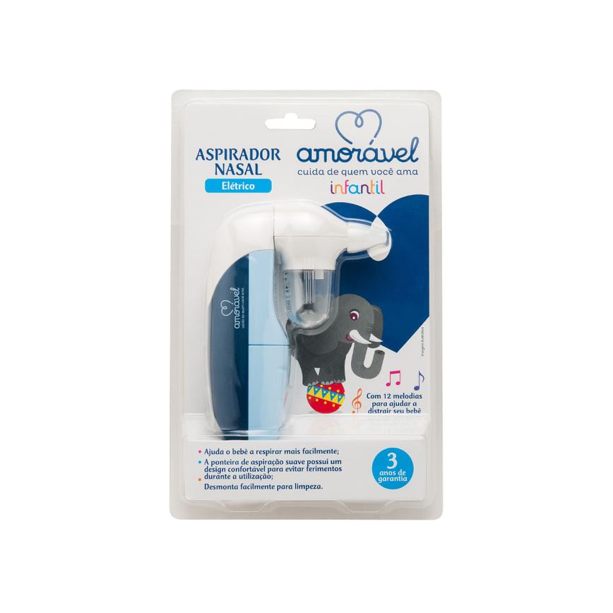 Aspirador Nasal Amorável Infantil Eletrico 1 Unidade