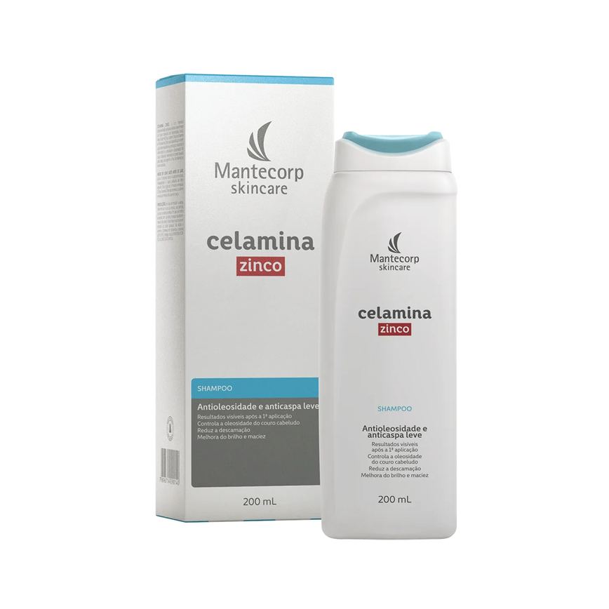 Shampoo Anticaspa Celamina Zinco Controle da Oleosidade 200ml