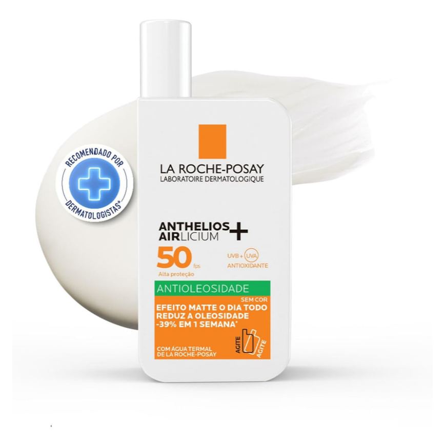 Protetor Solar Facial La Roche-Posay Anthelios Airlicium+ FPS50 Fluido Sem Cor 40ml