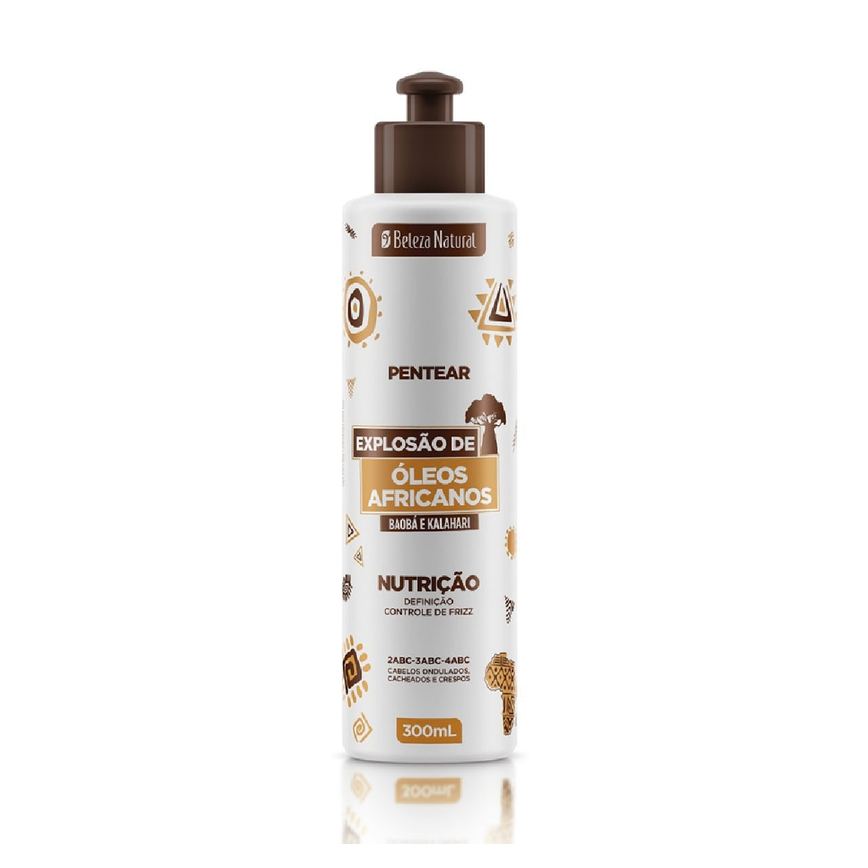 Creme Pentear Beleza Natural Óleos Africanos Nutrição 300ml