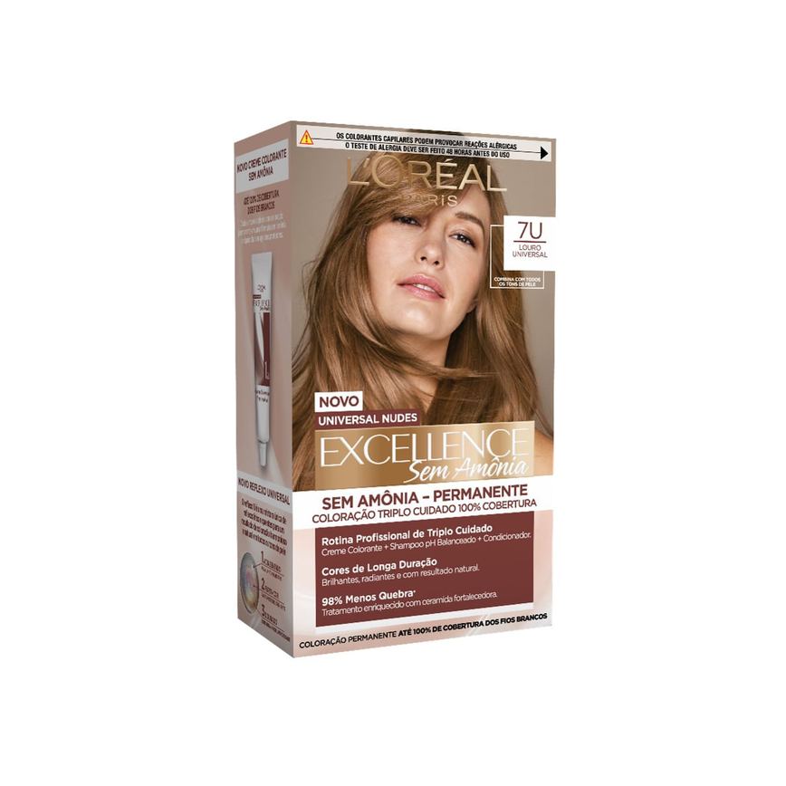Tintura L'Oréal Imédia excellence Louro Sem Amônia universal 7u