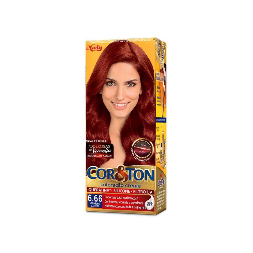 Coloração Niely Cor&Ton Louro Escuro Vermelho 6.66