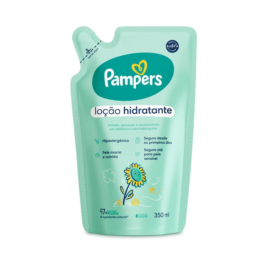 Loção Hidratante Infantil Pampers Bebê Girassol Hipoalergênica 350ml