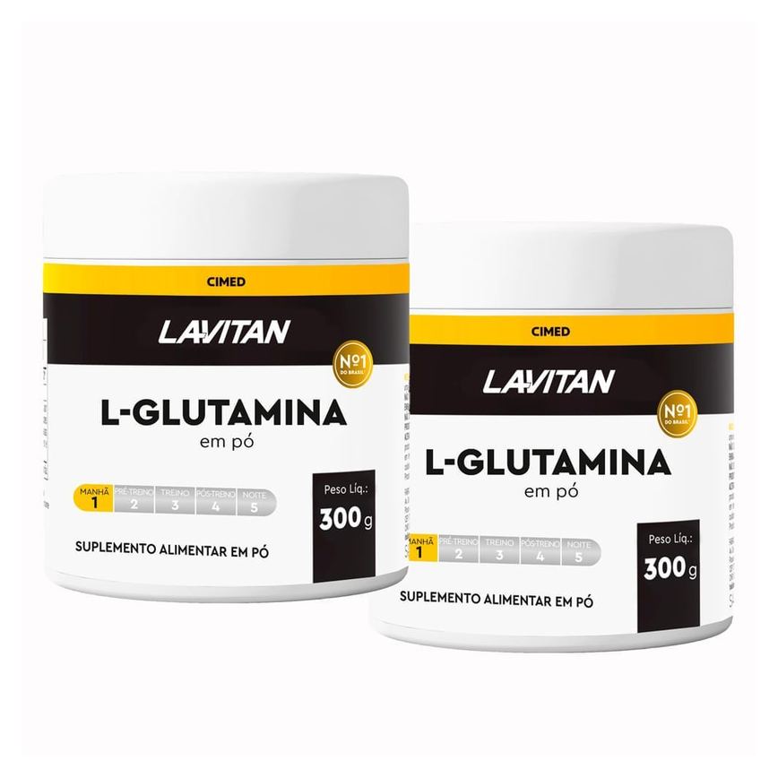 Lavitan L-Glutamina 300 g com Dosador
